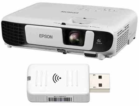 Epson EB-X41 Wireless Projector with Epson ELPAP10 USB Dongle