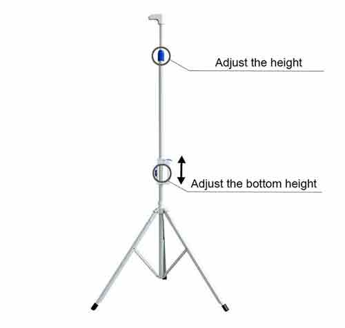 Portable Tripod Projection Screen - Height Adjustment